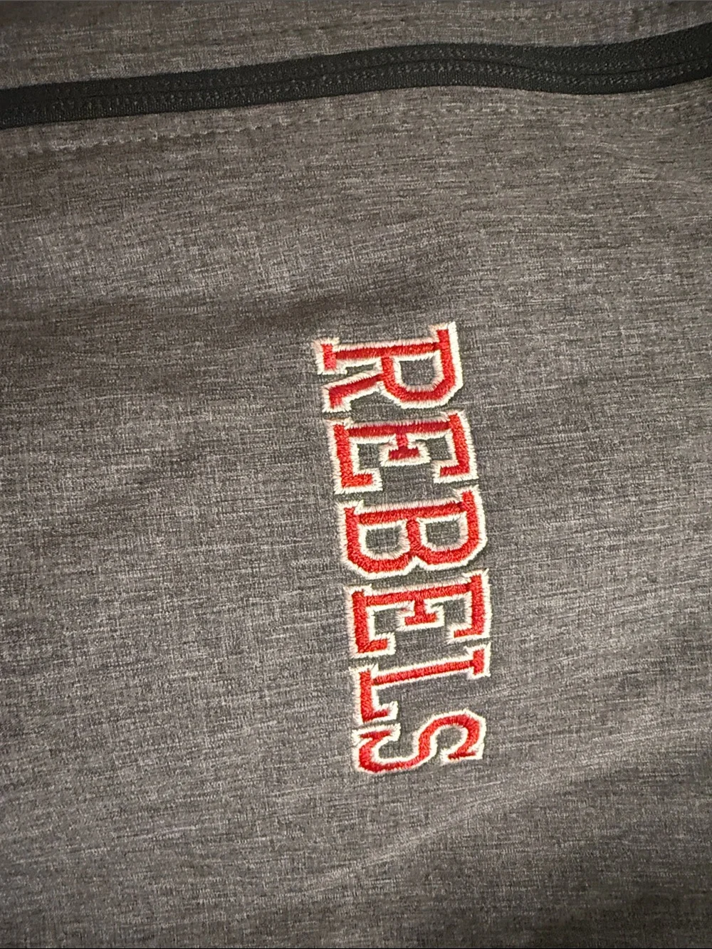Port Authority Gray Softshell Jacket with Red & White Embroidered Logo